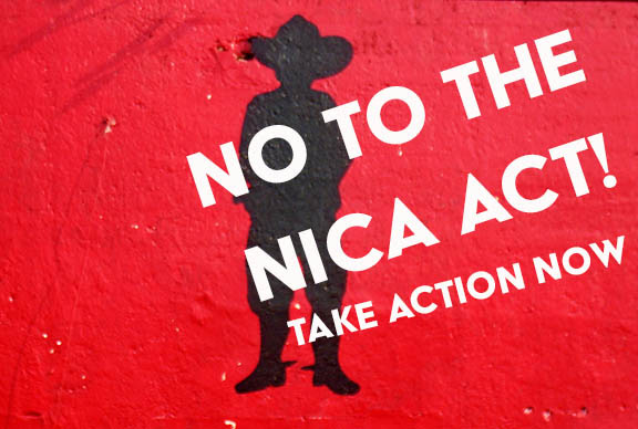 No to the Nica Act! Take Action Now.